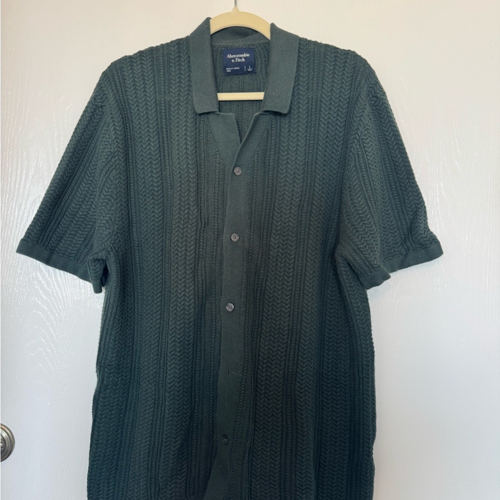 Abercrombie & Fitch Green Casual Button Down Shirt